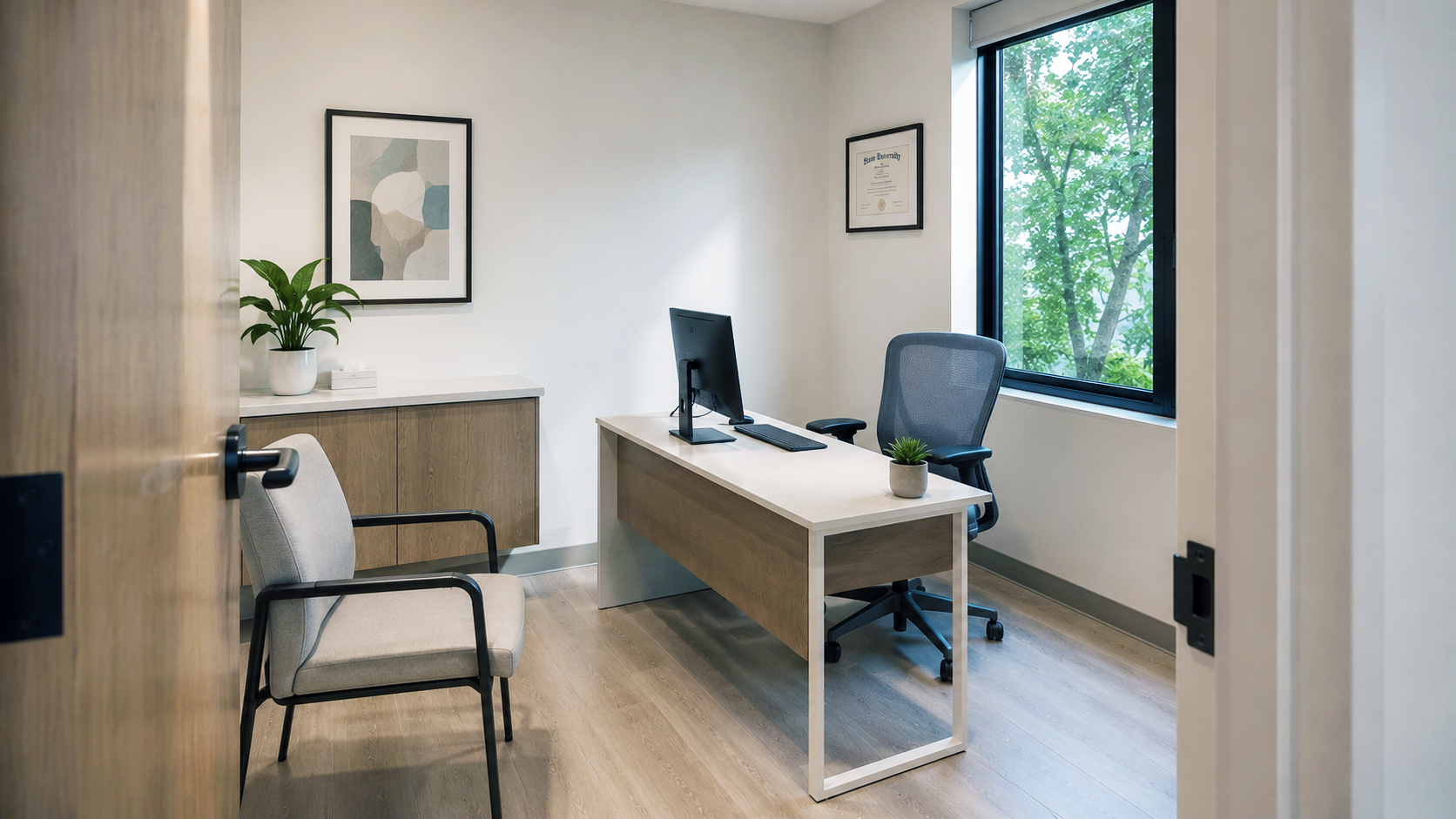 Suite 207 private office interior