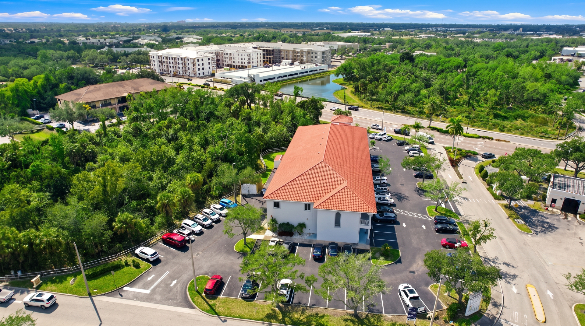 Aerial view of Palmer Crossing on Clark Road