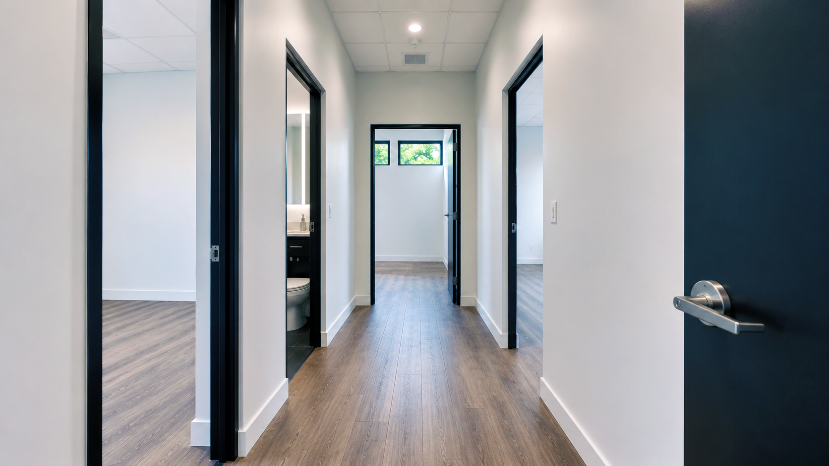 Suite 207 interior hallway